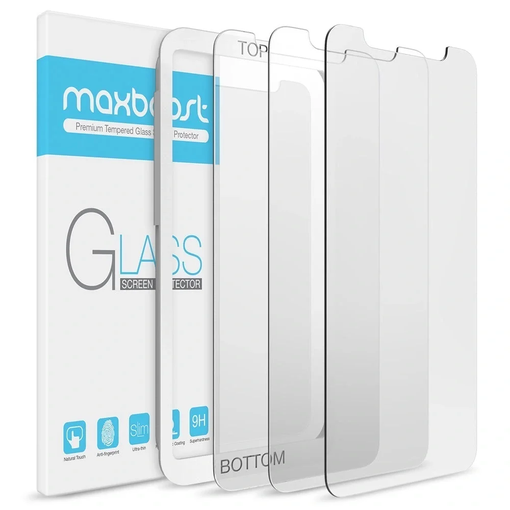 Maxboost iPhone X/XS/11 Pro Tempered Glass Screen Protector 3 Pack NWT